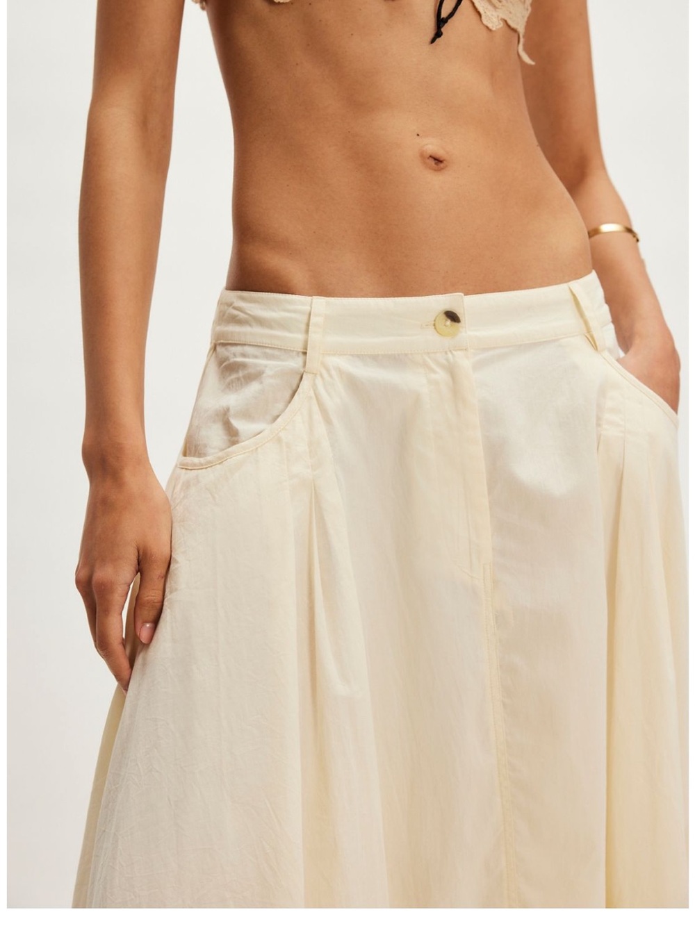 Free People All Around Midi Skirt - White
